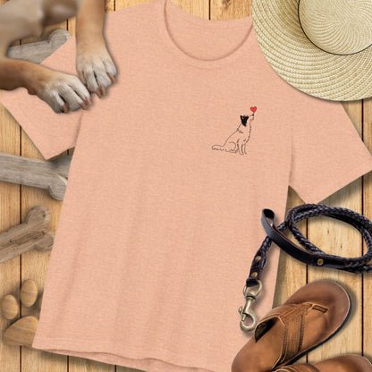Herzenshunde - Border Collie - Vorne & Hinten - T-Shirt Unisex Modern Fit - Weich & Leicht