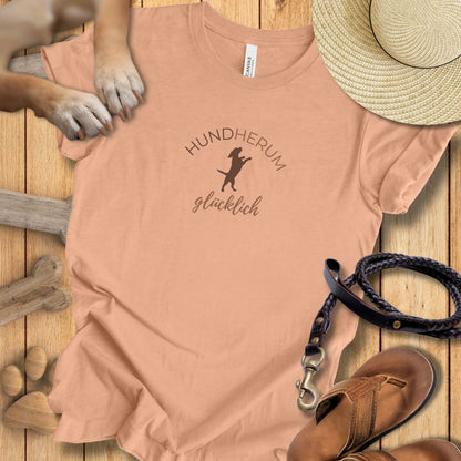 Hundherum glücklich - T-Shirt Unisex Modern Fit - Weich & Leicht