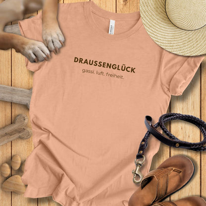DRAUSSENGLÜCK - T-Shirt Unisex Modern Fit - Weich & Leicht