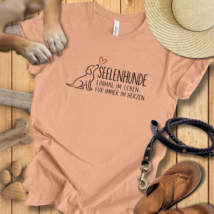 Seelenhunde – "Einmal im Leben, für immer im Herzen" - Premium T-Shirt Modern Fit - Weich & Leicht