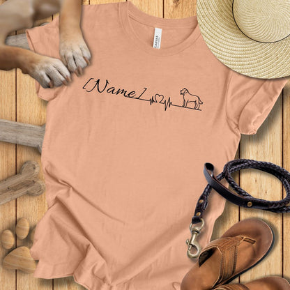 Herzlinie Personalisierbar - T-Shirt Unisex Modern Fit - Weich & Leicht