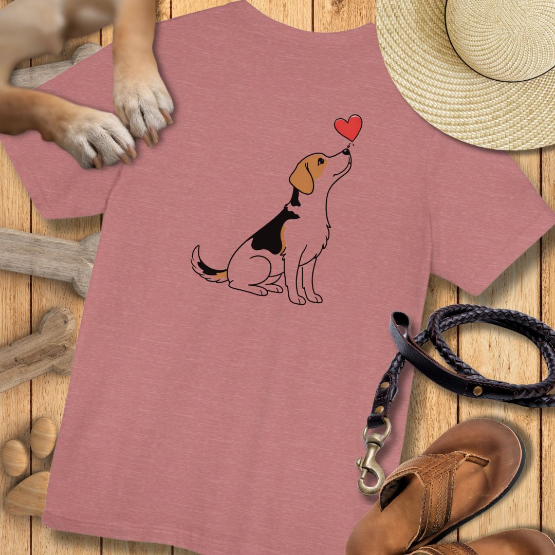 Herzenshunde - Beagle - Vorne & Hinten - T-Shirt Unisex Modern Fit - Weich & Leicht