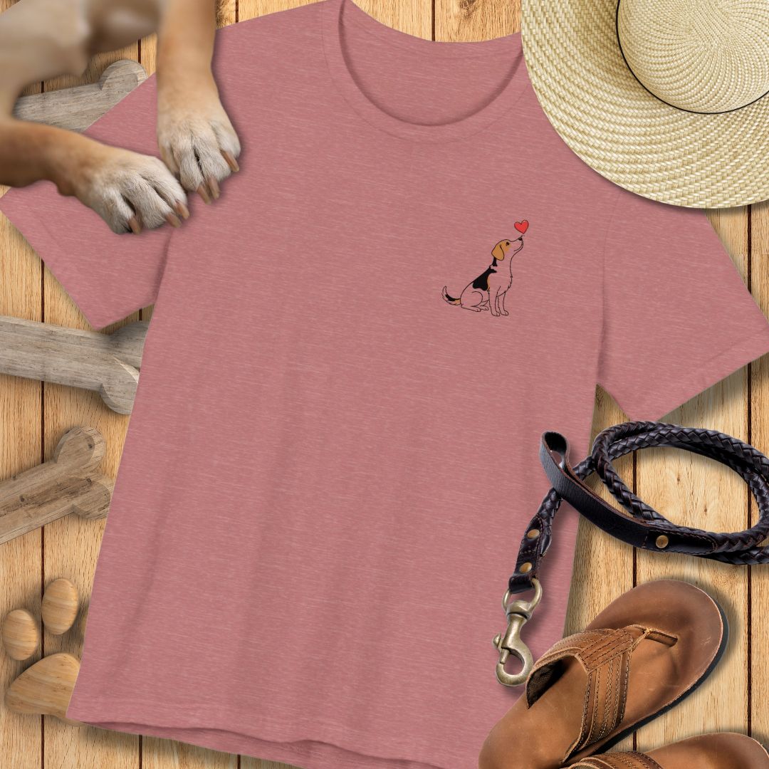 Herzenshunde - Beagle - Vorne & Hinten - T-Shirt Unisex Modern Fit - Weich & Leicht
