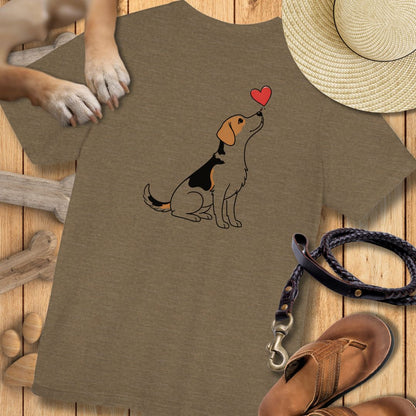 Herzenshunde - Beagle - Vorne & Hinten - T-Shirt Unisex Modern Fit - Weich & Leicht