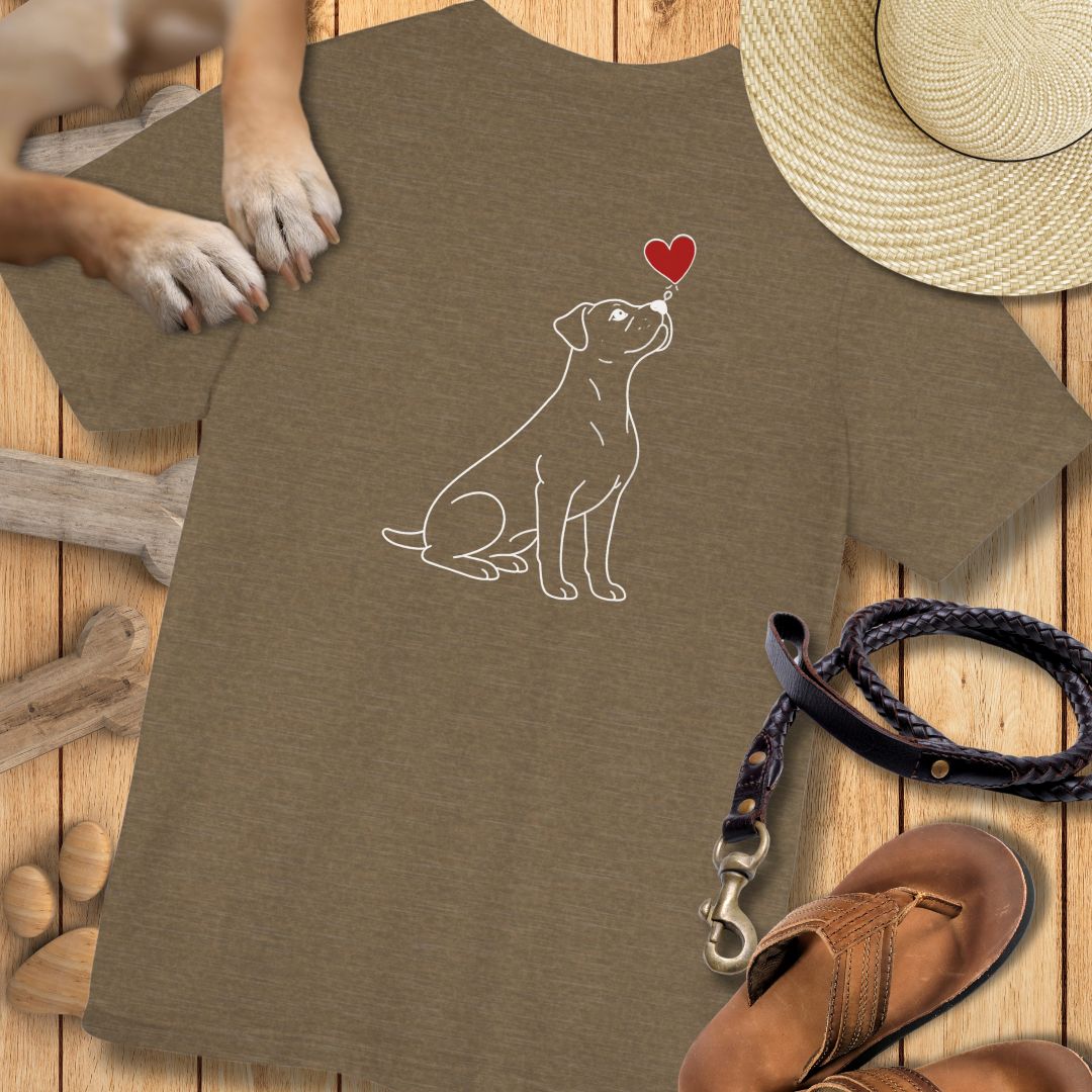 Herzenshunde - Boxer - Vorne & Hinten - T-Shirt Unisex Modern Fit - Weich & Leicht