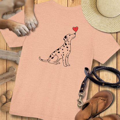 Herzenshunde - Dalmatiner - Vorne & Hinten - T-Shirt Unisex Modern Fit - Weich & Leicht