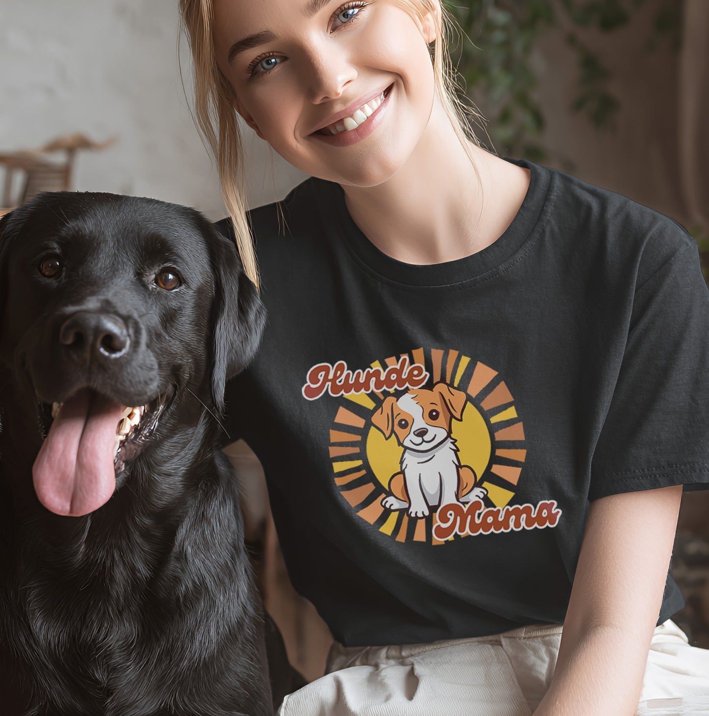 Hunde Mama - T-Shirt Damen Modern Fit - Weich & Leicht