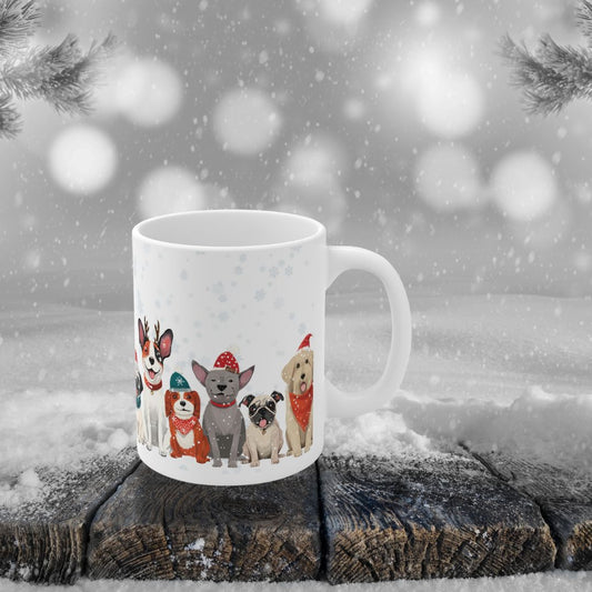 Auf vier Pfoten durch den Schnee - Tasse