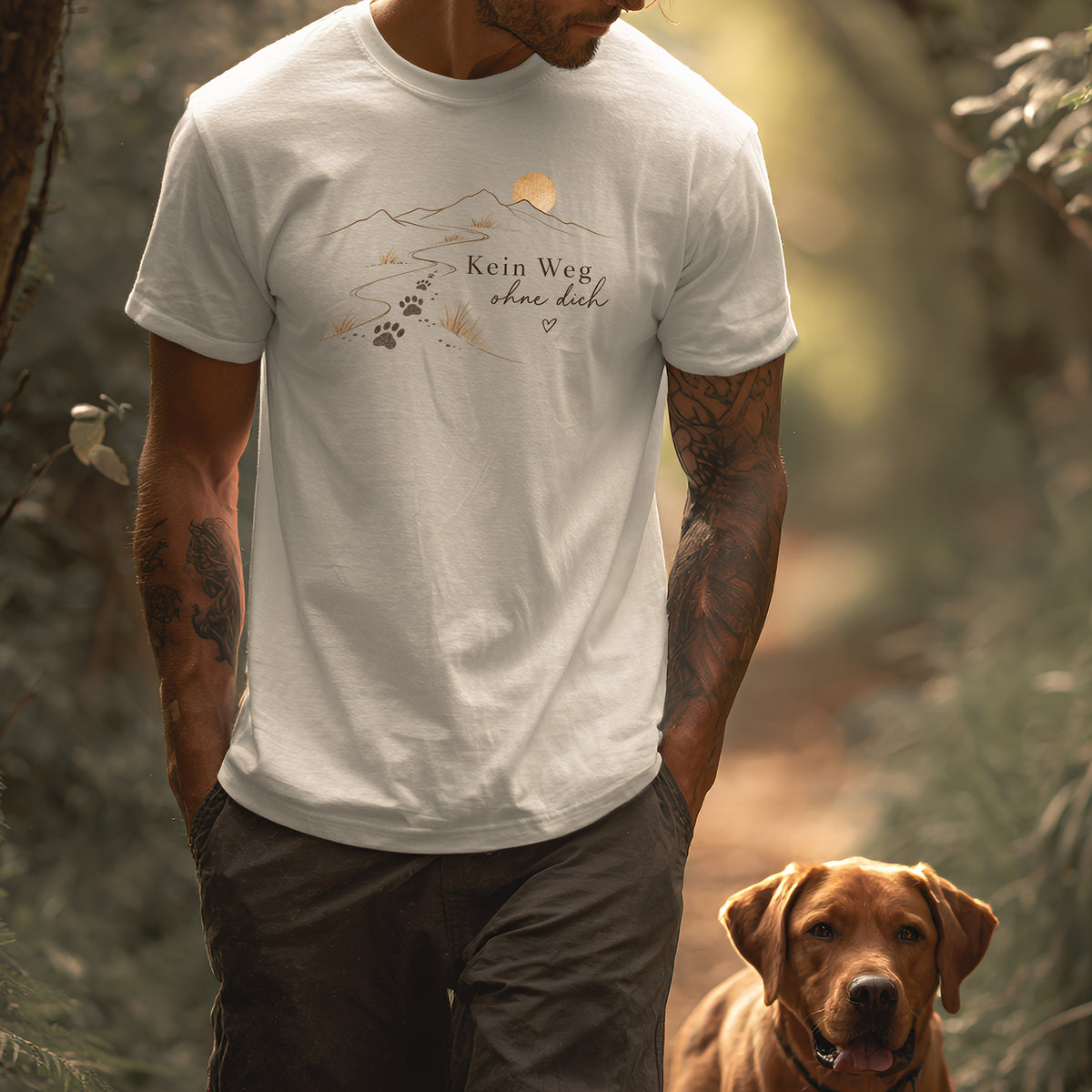 Kein Weg ohne dich - Premium T-Shirt Modern Fit - Weich & Leicht