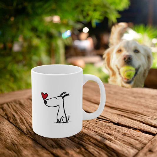 Kleiner Hund mit Herz - Tasse
