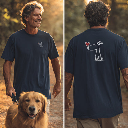Kleiner Hund mit Herz - Vorne & Hinten - T-Shirt Unisex Classic Fit Standard Qualität