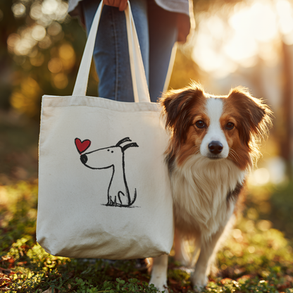 Kleiner Hund mit Herz - Tasche