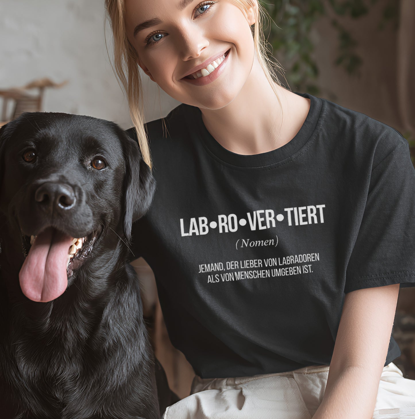 Lab-ro-ver-tiert - Labrador - T-Shirt Unisex Modern Fit - Weich & Leicht