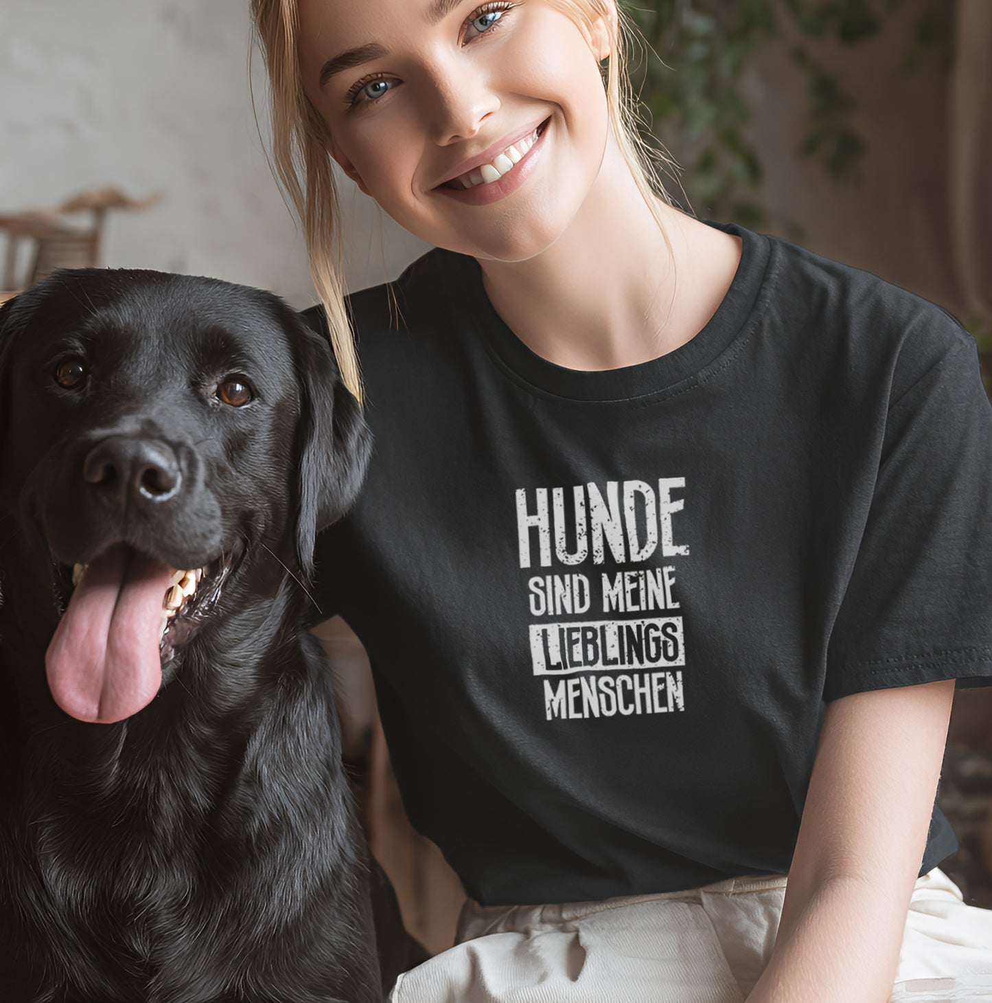 Hunde Sind Meine Lieblingsmenschen - T-Shirt Unisex Modern Fit Premium Qualität