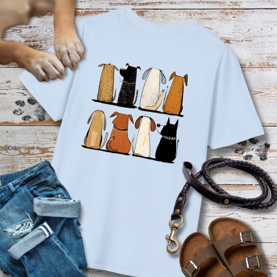 Acht Hunde - Vorne & Hinten - T-Shirt Unisex Classic Fit - Bequemer Klassiker