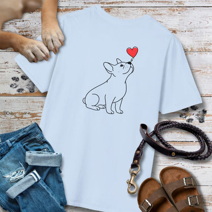 Herzenshunde - Französische Bulldogge - Vorne & Hinten - T-Shirt Unisex Classic Fit - Bequemer Klassiker