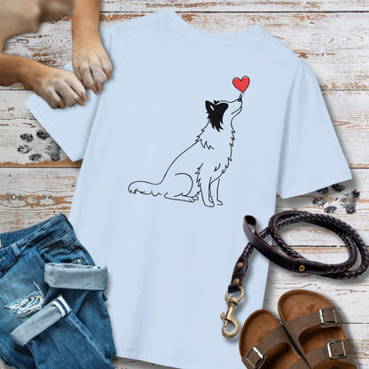 Herzenshunde - Border Collie - Vorne & Hinten - T-Shirt Unisex Classic Fit - Bequemer Klassiker