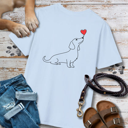 Herzenshunde - Dackel - Vorne & Hinten - T-Shirt Unisex Classic Fit - Bequemer Klassiker