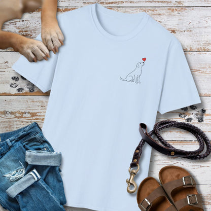 Herzenshunde - Labrador - Vorne & Hinten - T-Shirt Unisex Classic Fit - Bequemer Klassiker
