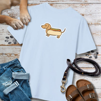 Hot Dog Dackel - Vorne & Hinten - T-Shirt Unisex Classic Fit - Bequemer Klassiker