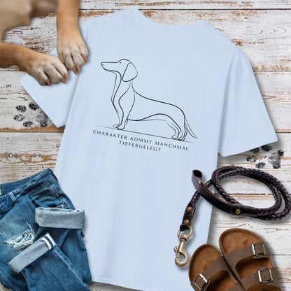 Charakter Tiefergelegt - Dackel - Vorne & Hinten - T-Shirt Unisex Classic Fit - Bequemer Klassiker