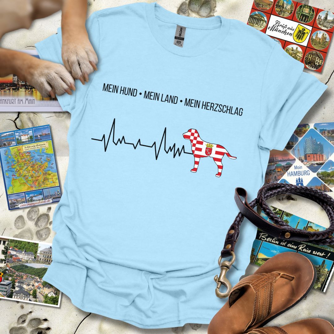 Mein Hund, Mein Land, Mein Herzschlag - Bremen - T-Shirt Unisex Relaxed Fit