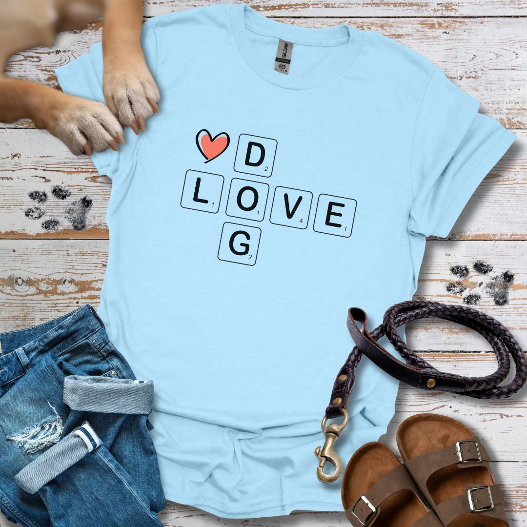 Scrabble Dog Love - T-Shirt Unisex Relaxed Fit