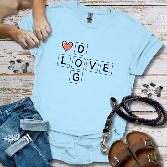 Scrabble Dog Love - T-Shirt Unisex Relaxed Fit