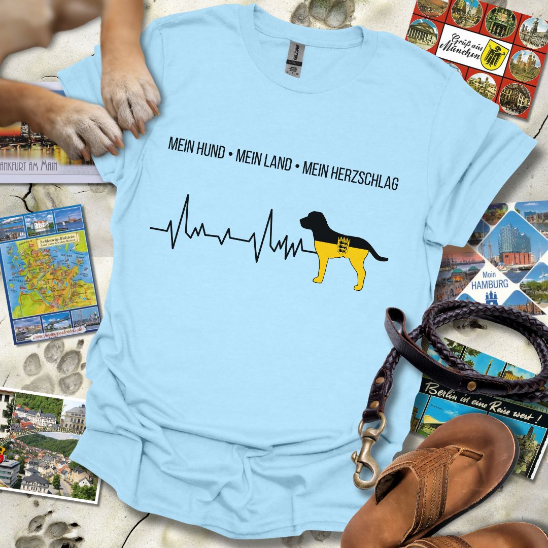 Mein Hund, Mein Land, Mein Herzschlag - Baden-Württemberg - T-Shirt Unisex Relaxed Fit