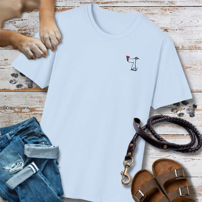 Kleiner Hund mit Herz - Vorne & Hinten - T-Shirt Unisex Classic Fit Standard Qualität