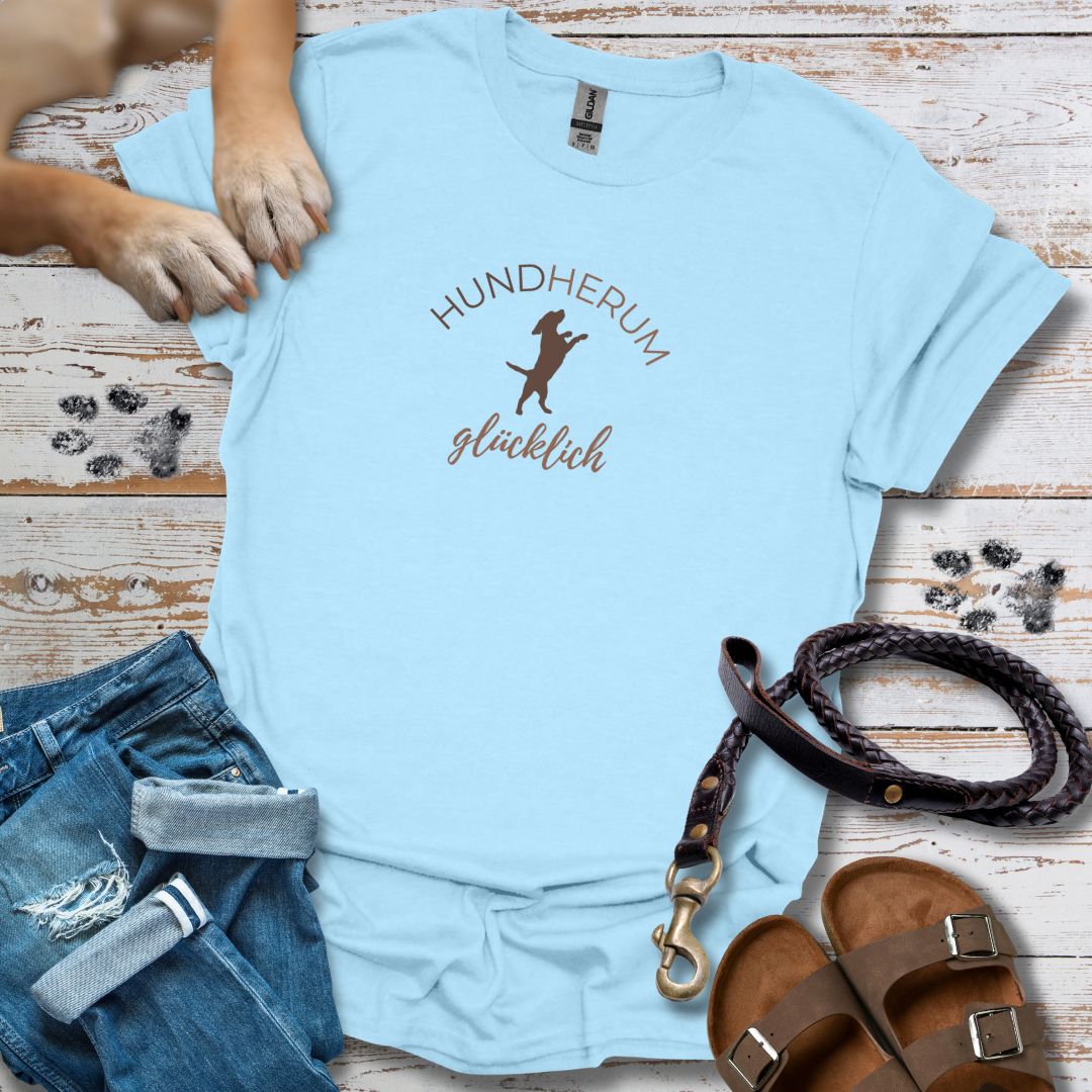 Hundherum glücklich - T-Shirt Unisex Classic Fit - Bequemer Klassiker