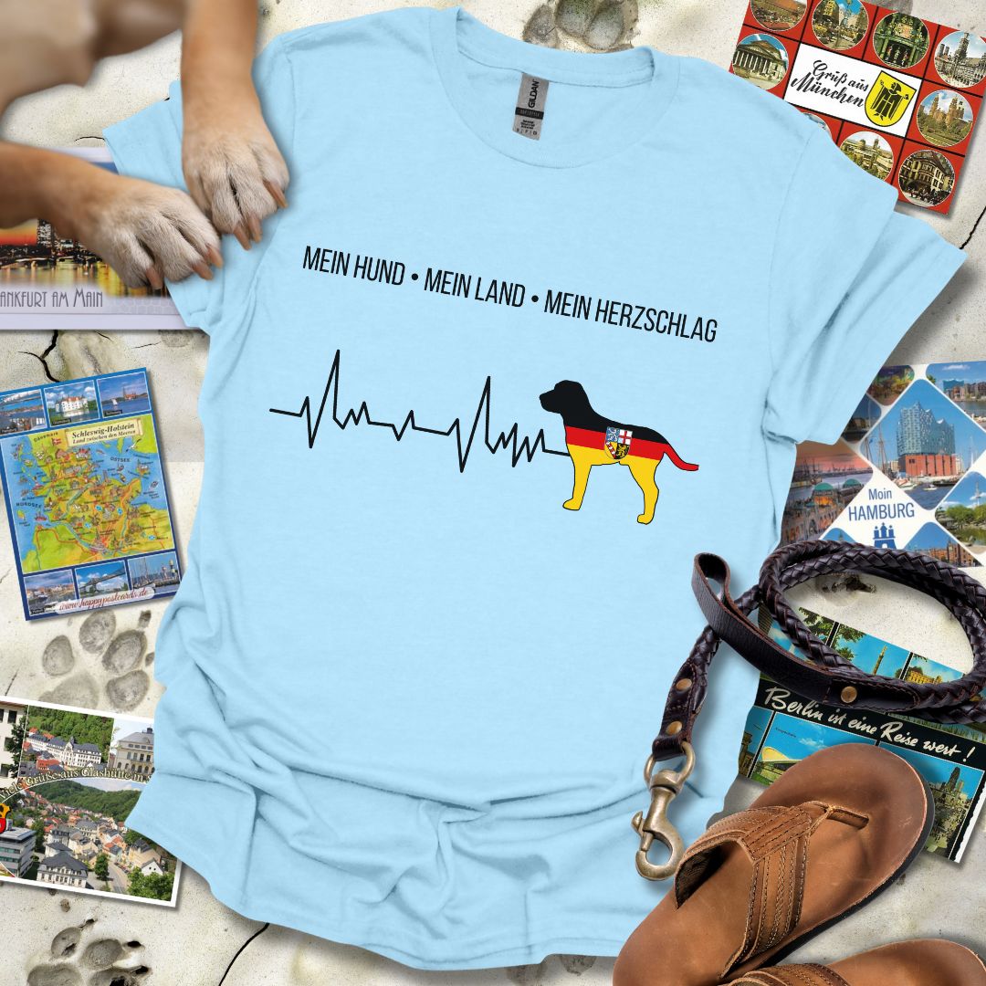 Mein Hund, Mein Land, Mein Herzschlag - Saarland - T-Shirt Unisex Relaxed Fit