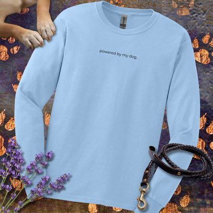 powered by my dog. - Unisex Longsleeve Classic Fit