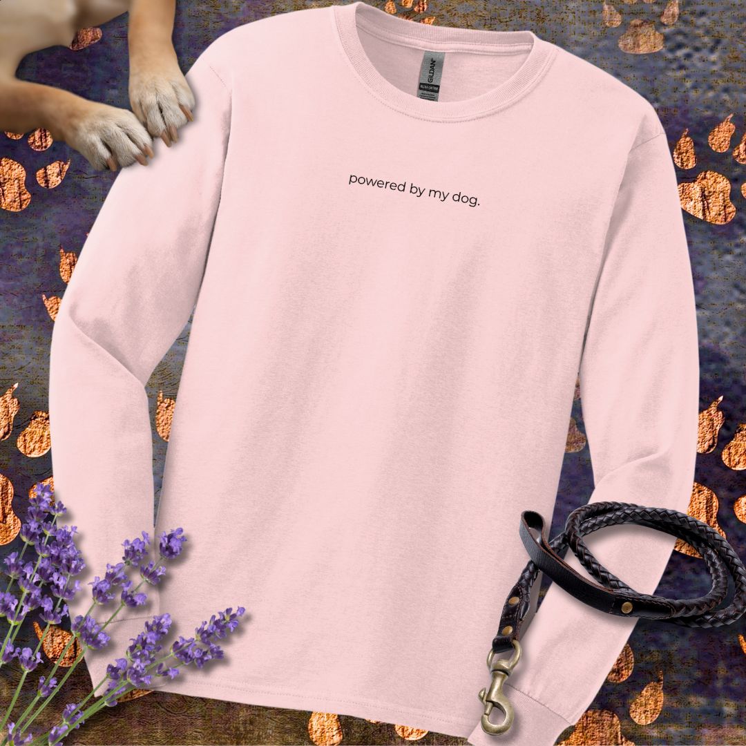 powered by my dog. - Unisex Longsleeve Classic Fit