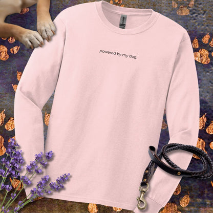 powered by my dog. - Unisex Longsleeve Classic Fit