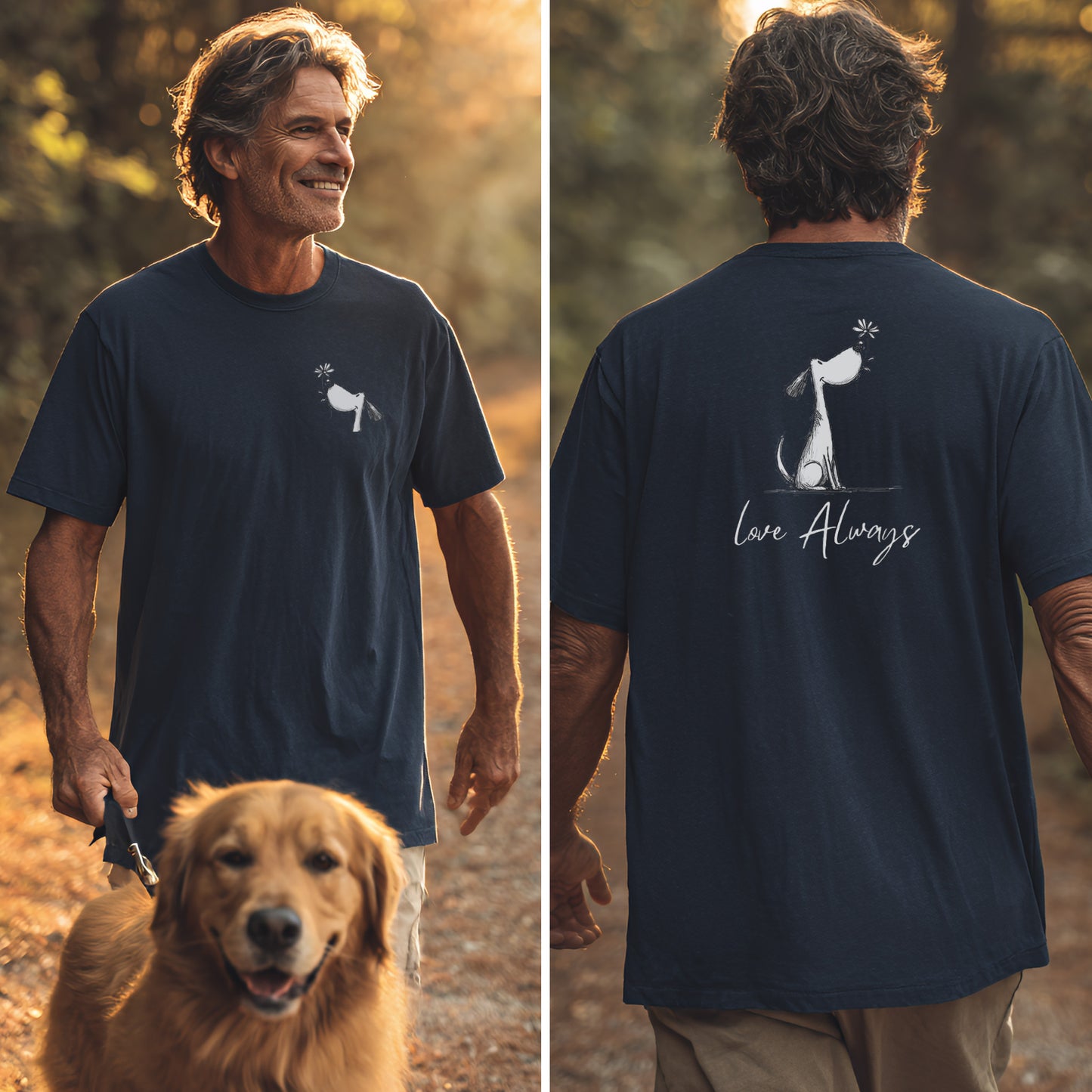 Love Always - Vorne & Hinten - T-Shirt Unisex Classic Fit - Bequemer Klassiker