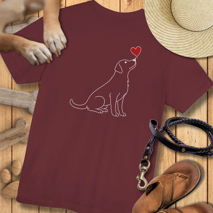 Herzenshunde - Labrador - Vorne & Hinten - T-Shirt Unisex Modern Fit - Weich & Leicht