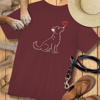 Herzenshunde - Unikat auf vier Pfoten - Vorne & Hinten - T-Shirt Unisex Modern Fit - Weich & Leicht