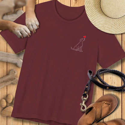 Herzenshunde - Ridgeback - Vorne & Hinten - T-Shirt Unisex Modern Fit - Weich & Leicht