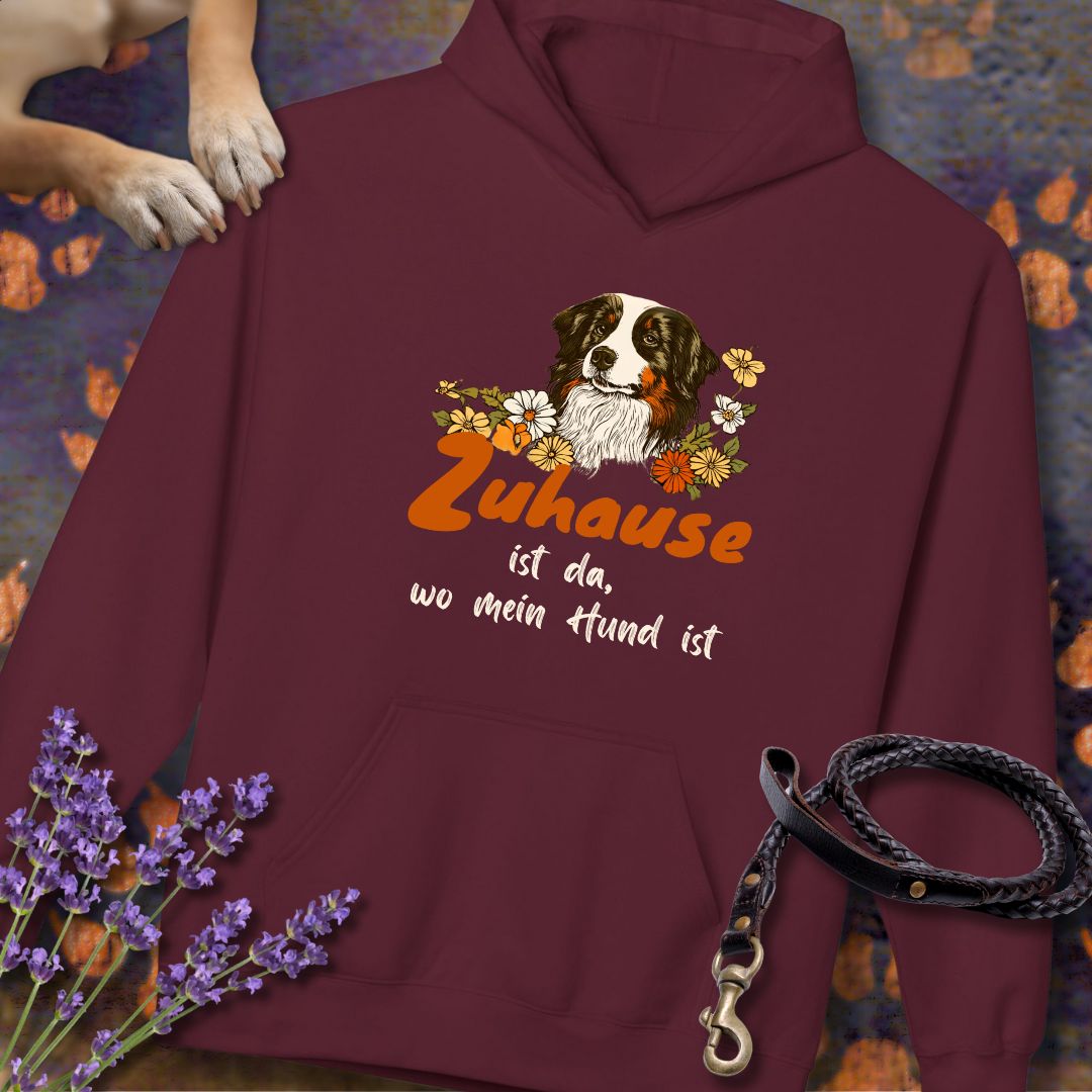 Zuhause ist da wo mein Hund ist - Australian Shepherd - Unisex Modern Fit Hoodie für Hundefreunde