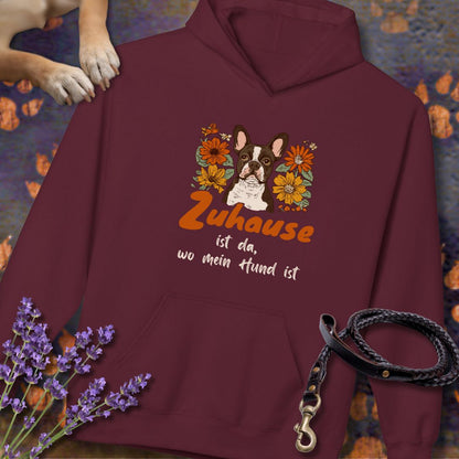 Zuhause ist da wo mein Hund ist - Französische Bulldogge - Unisex Modern Fit Hoodie für Hundefreunde