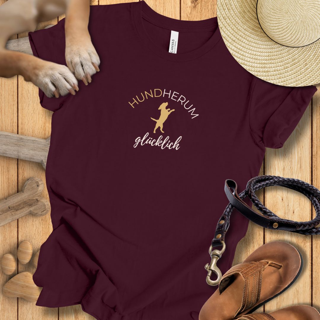 Hundherum glücklich - T-Shirt Unisex Modern Fit - Weich & Leicht