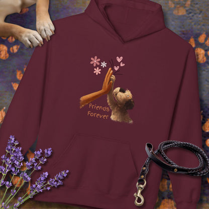 Friends forever High five - Unisex Modern Fit Hoodie für Hundefreunde