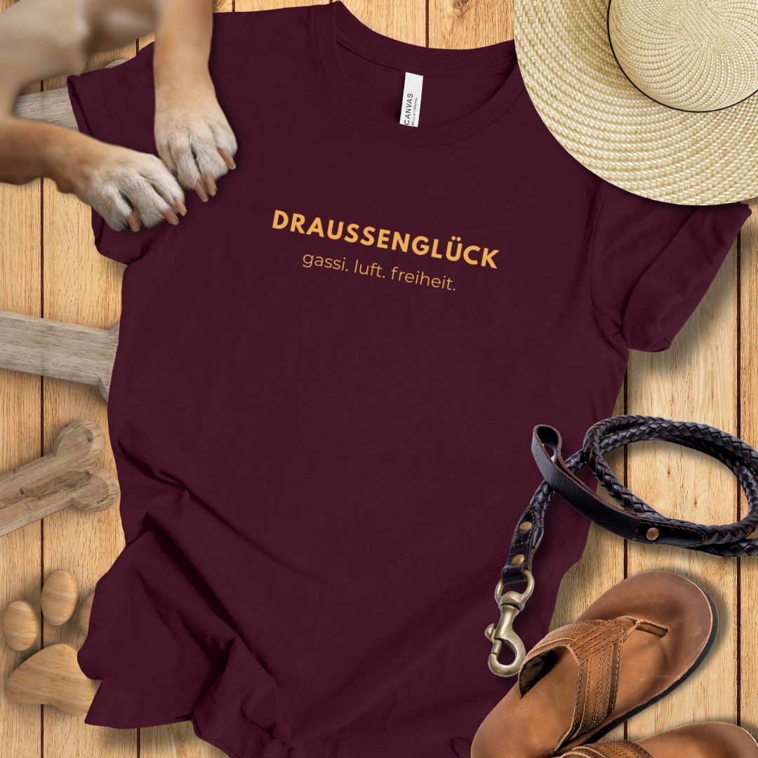 DRAUSSENGLÜCK - T-Shirt Unisex Modern Fit - Weich & Leicht