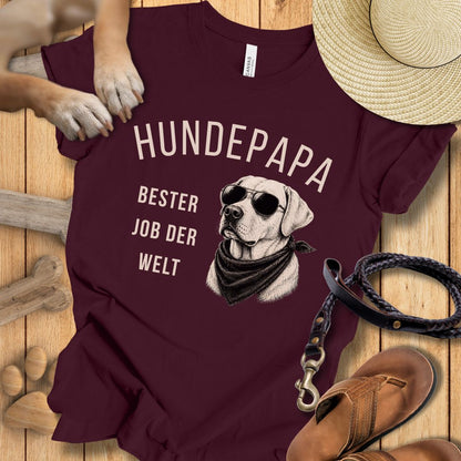 T-Shirt des Monats Mai "Bester Job der Welt: Hundepapa" - T-Shirt Unisex Modern Fit - Weich & Leicht