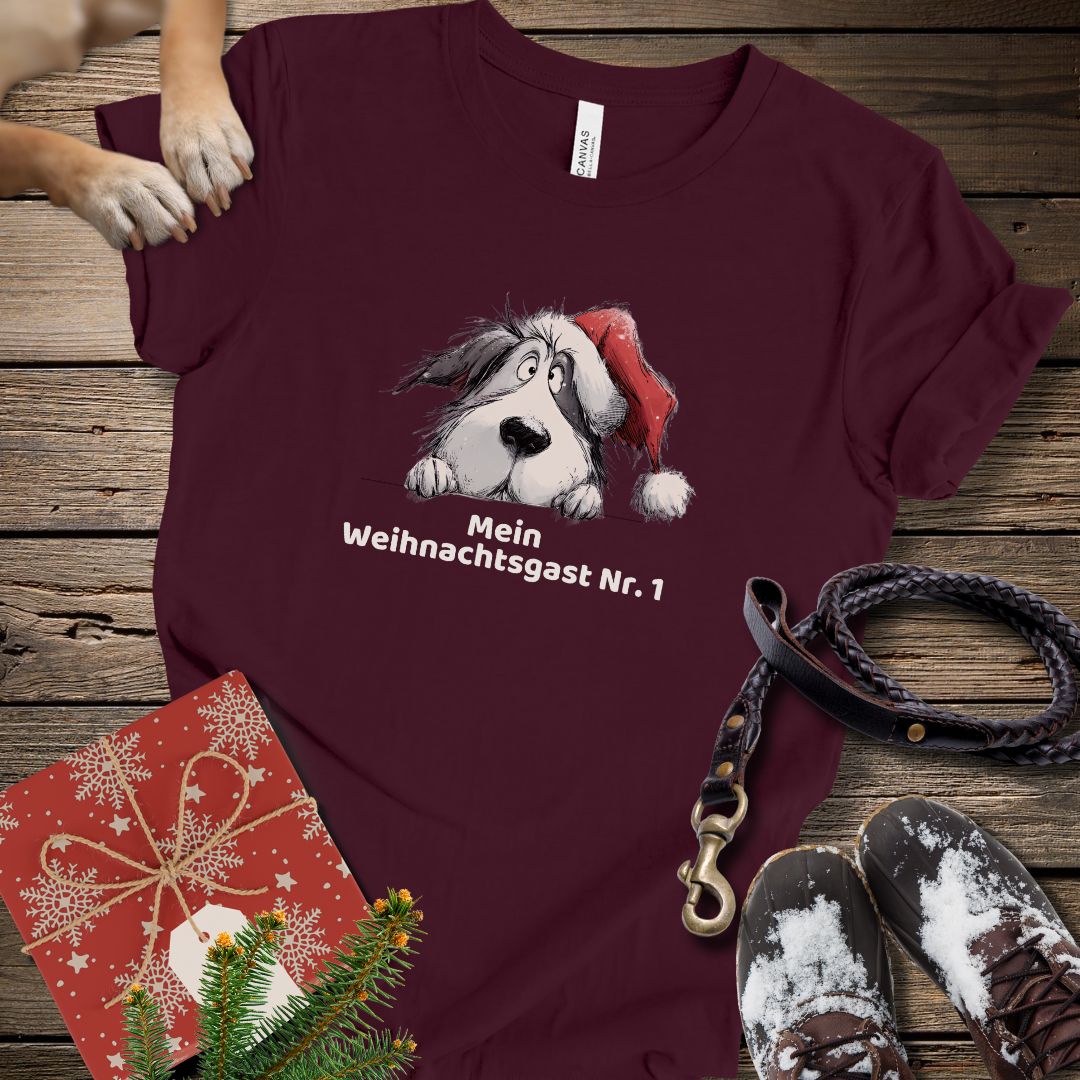 T-Shirt des Monats Dezember "Mein Weihnachtsgast Nr. 1" - T-Shirt Unisex Modern Fit - Weich & Leicht