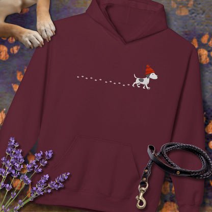 Kleiner Hund im Schnee - Unisex Modern Fit Hoodie