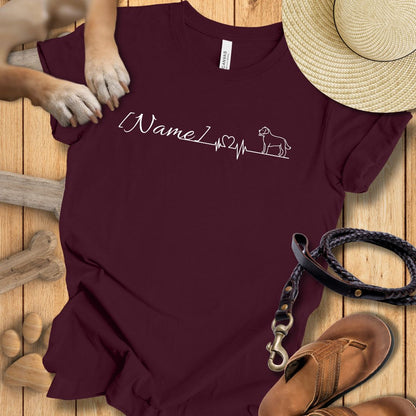 Herzlinie Personalisierbar - T-Shirt Unisex Modern Fit - Weich & Leicht