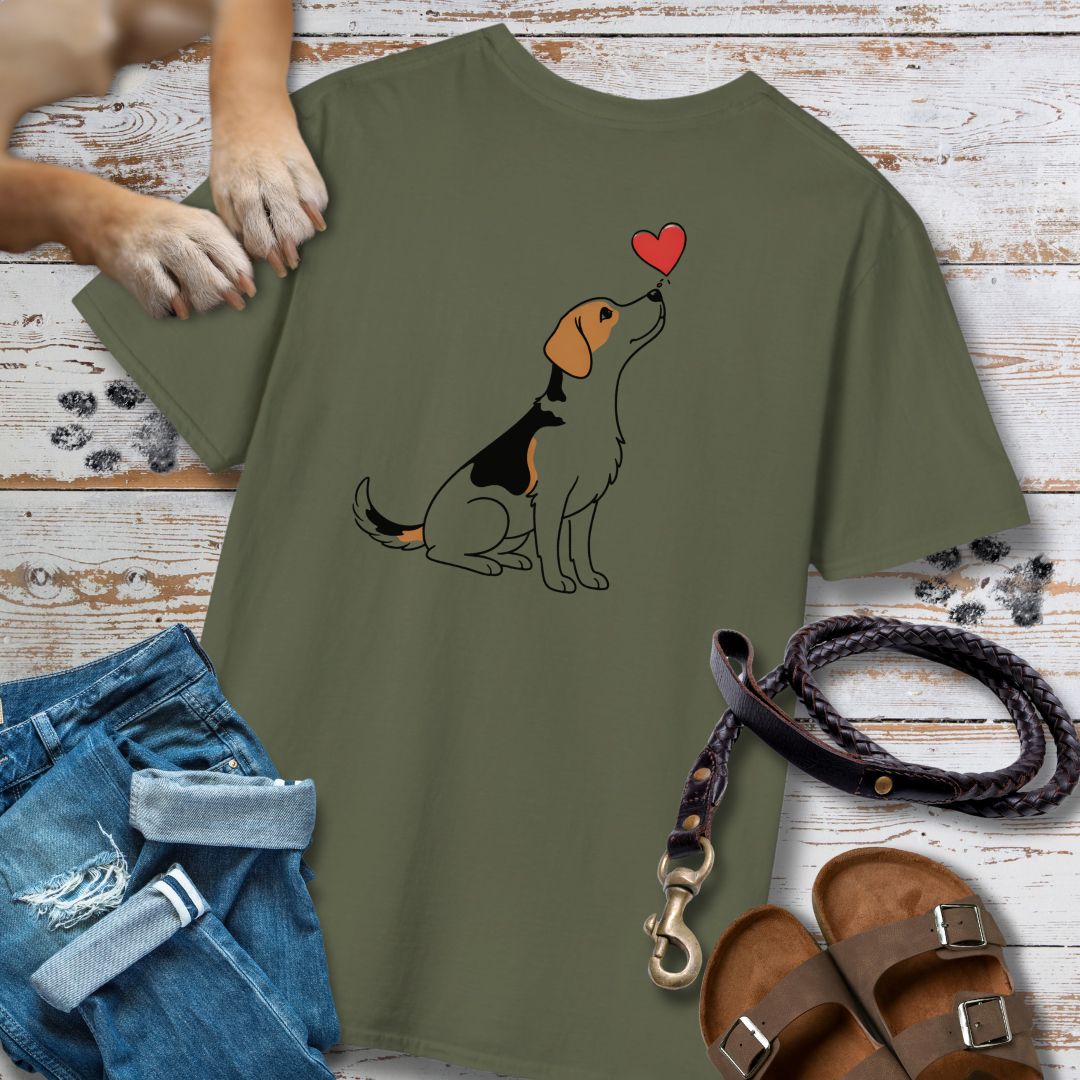 Herzenshunde - Beagle - Vorne & Hinten - T-Shirt Unisex Classic Fit - Bequemer Klassiker