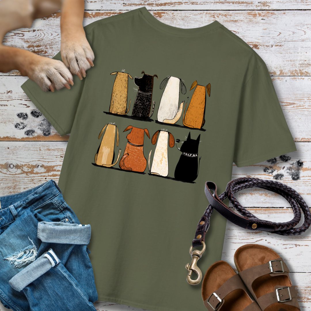 Acht Hunde - Vorne & Hinten - T-Shirt Unisex Classic Fit - Bequemer Klassiker